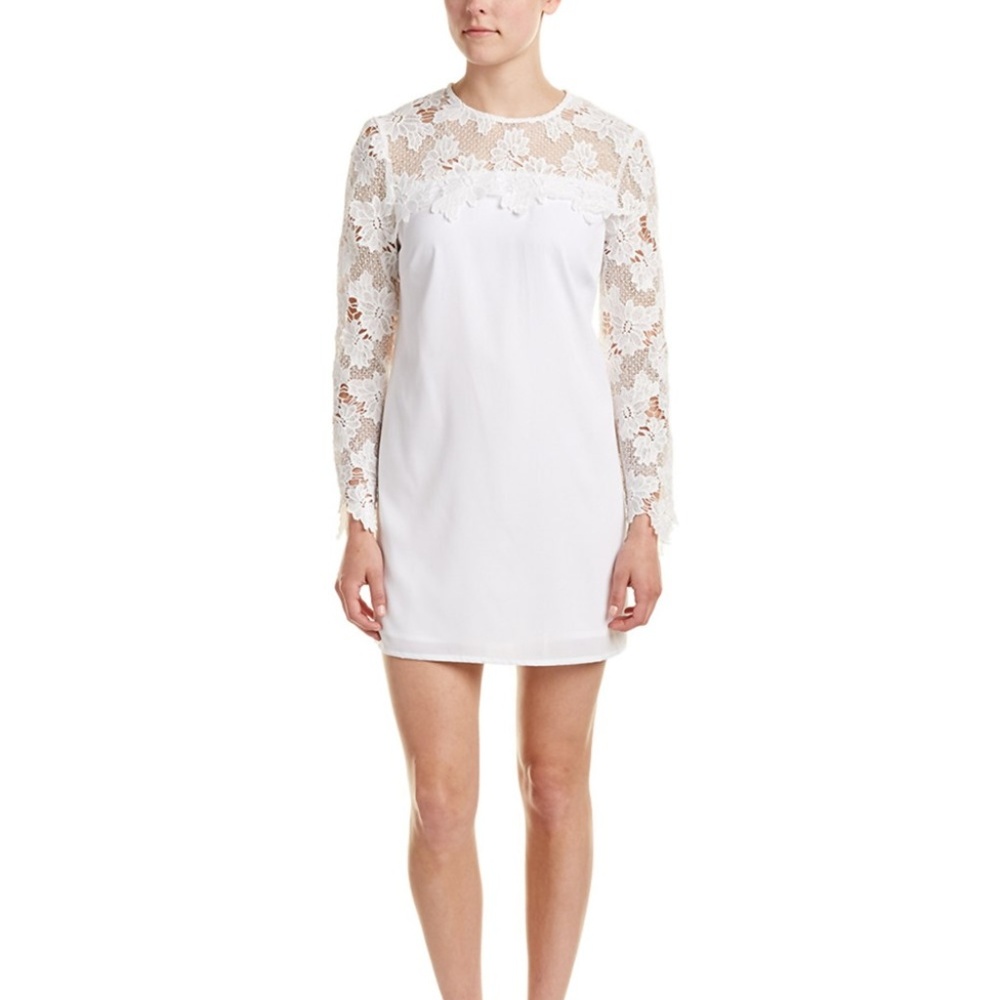 Allison White Floral Lace Shift Dress Brand New